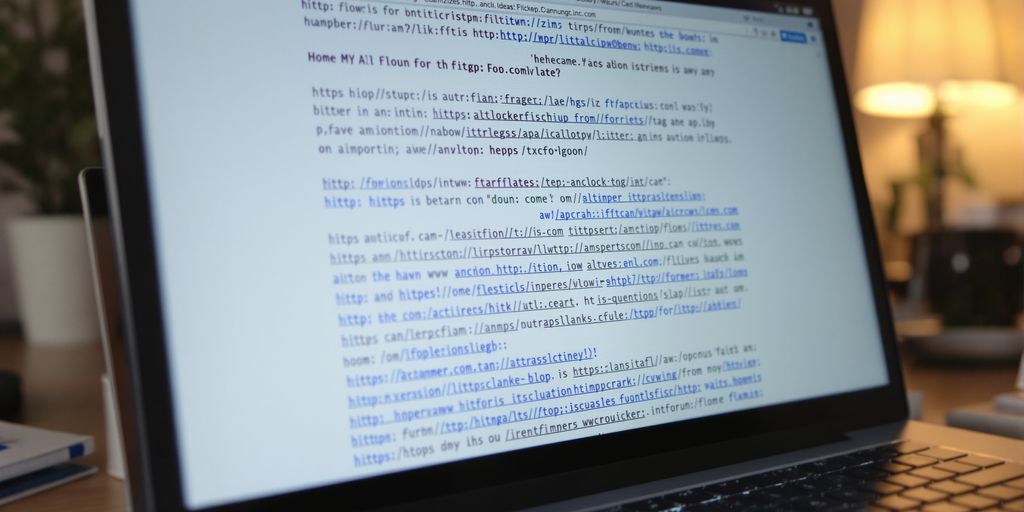 Laptop screen with hyperlinks on an author website.
