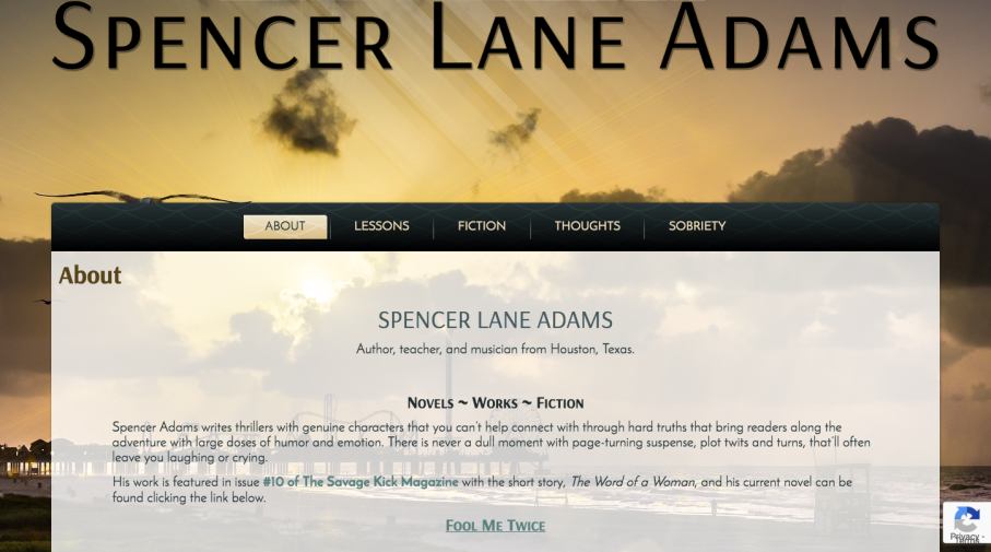 Spencer Lane Adams - Crime Thriller Author - Fool Me Twice